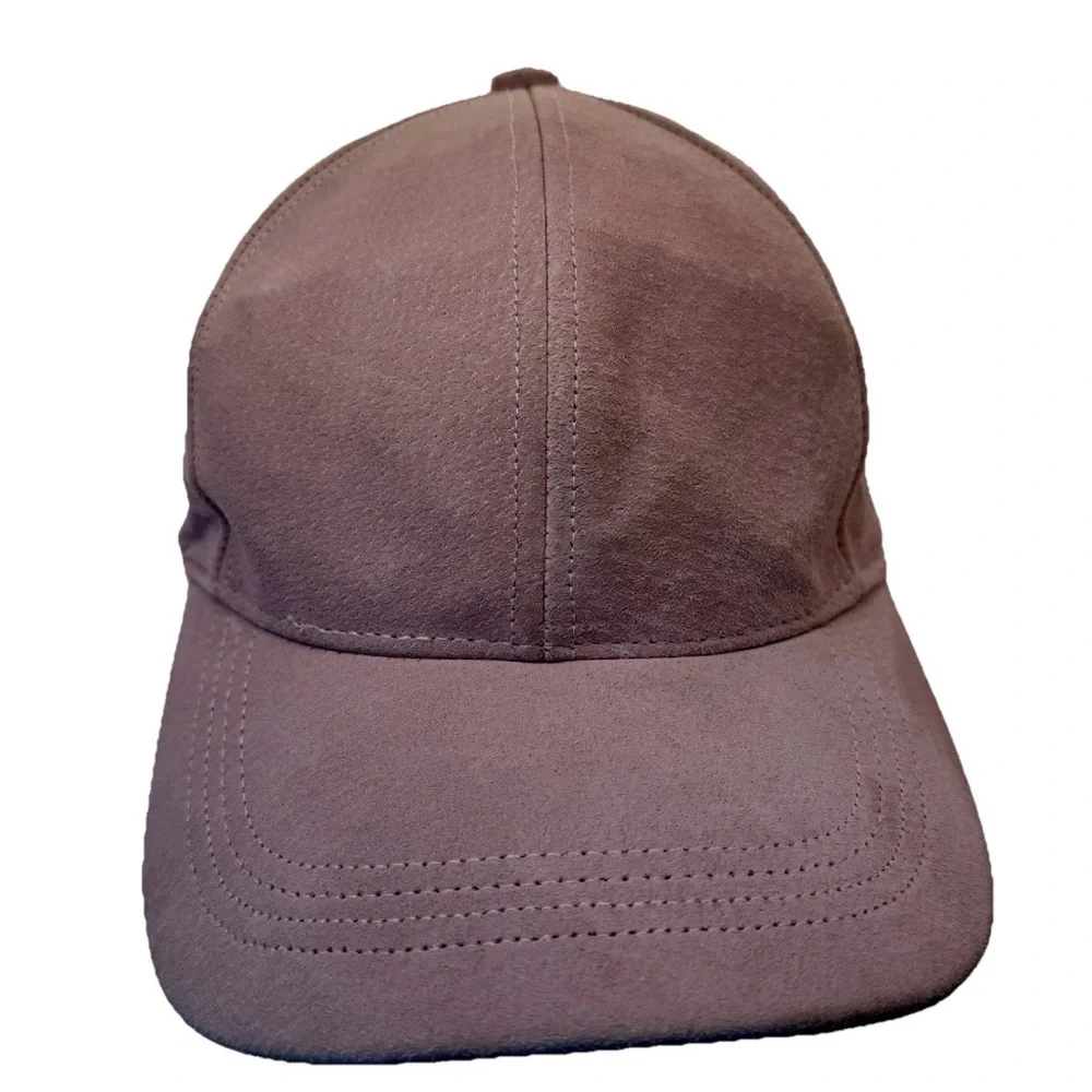 Olive & Pique Pink Leather Suede‎ Plain Newsboy Baseball Cap Hat One Size Barbie